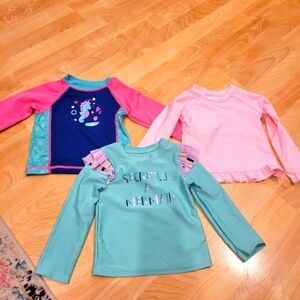 Toddler Girl Rash Guard Swim Top Bundle Size 2T